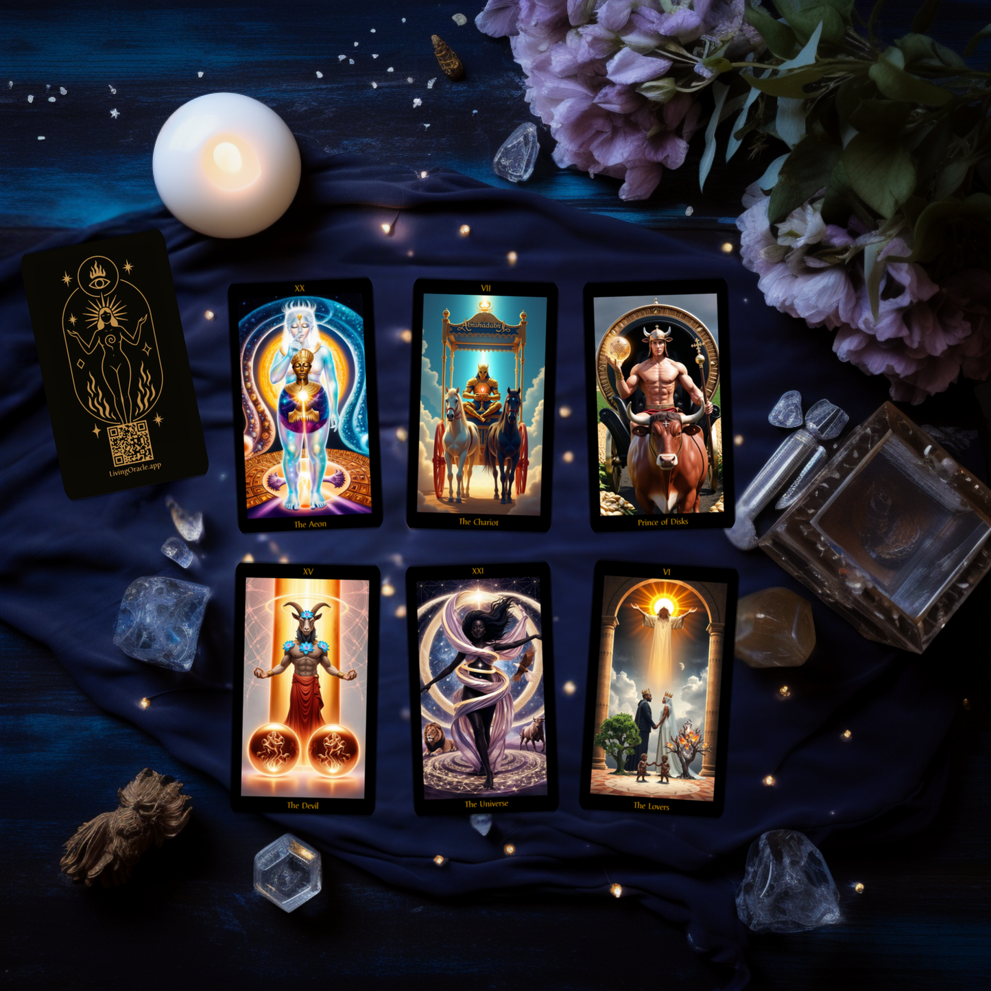 Living Oracle Tarot Cards with App